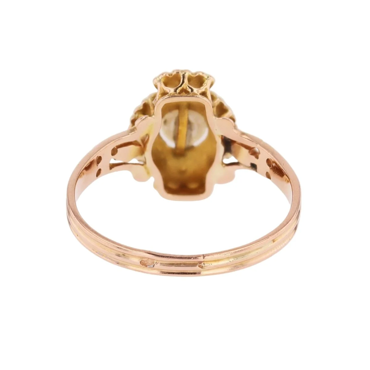 Bague Entourage en or rose et perles - Image 4