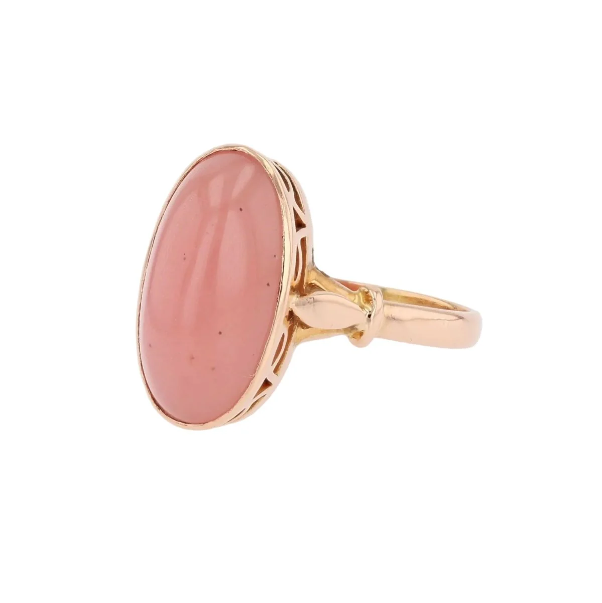 Bague Cocktail en or rose et quartz - Image 4