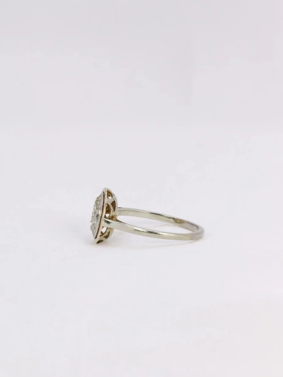 Bague ancienne ronde diamants - Image 4
