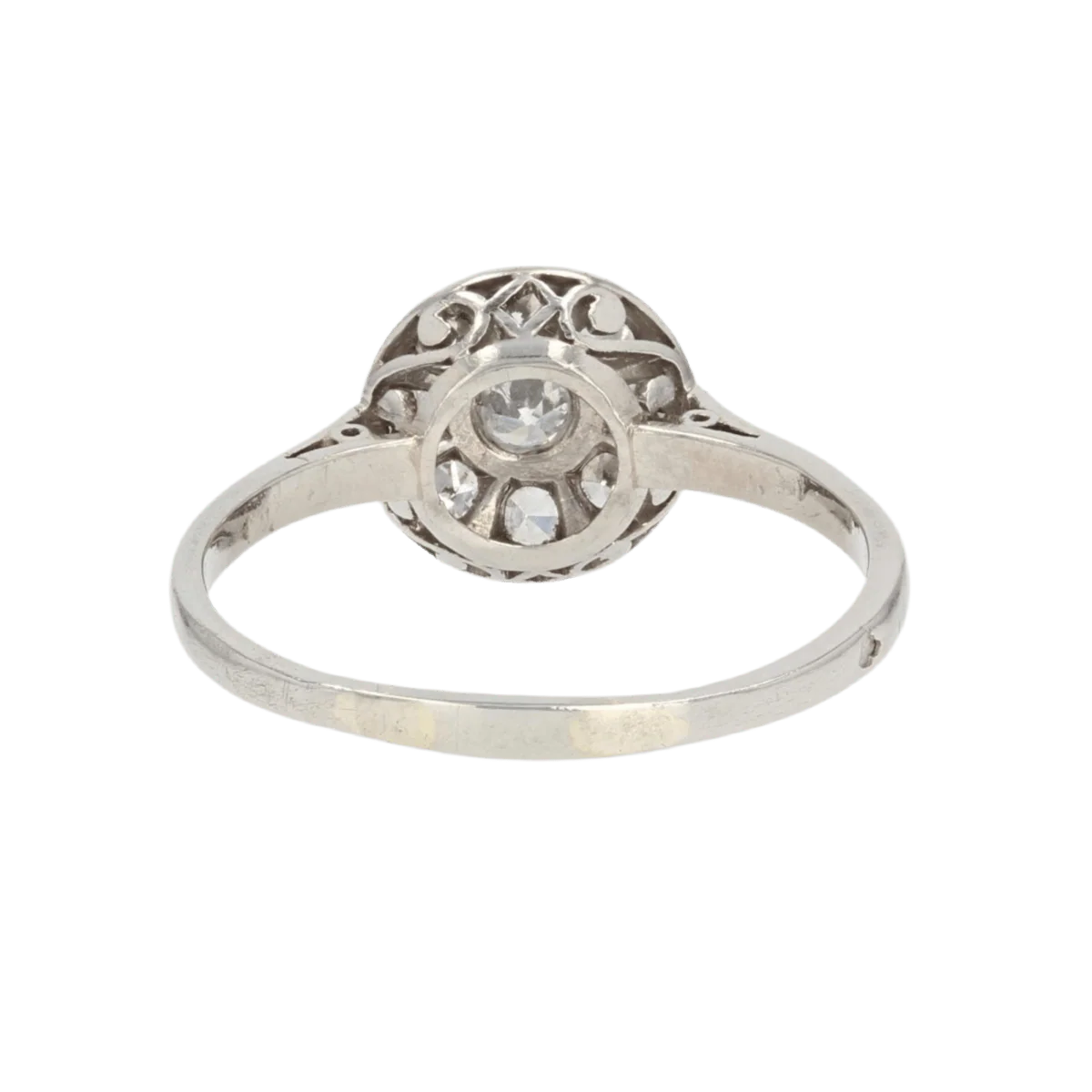 Bague Solitaire en platine et diamants - Image 4