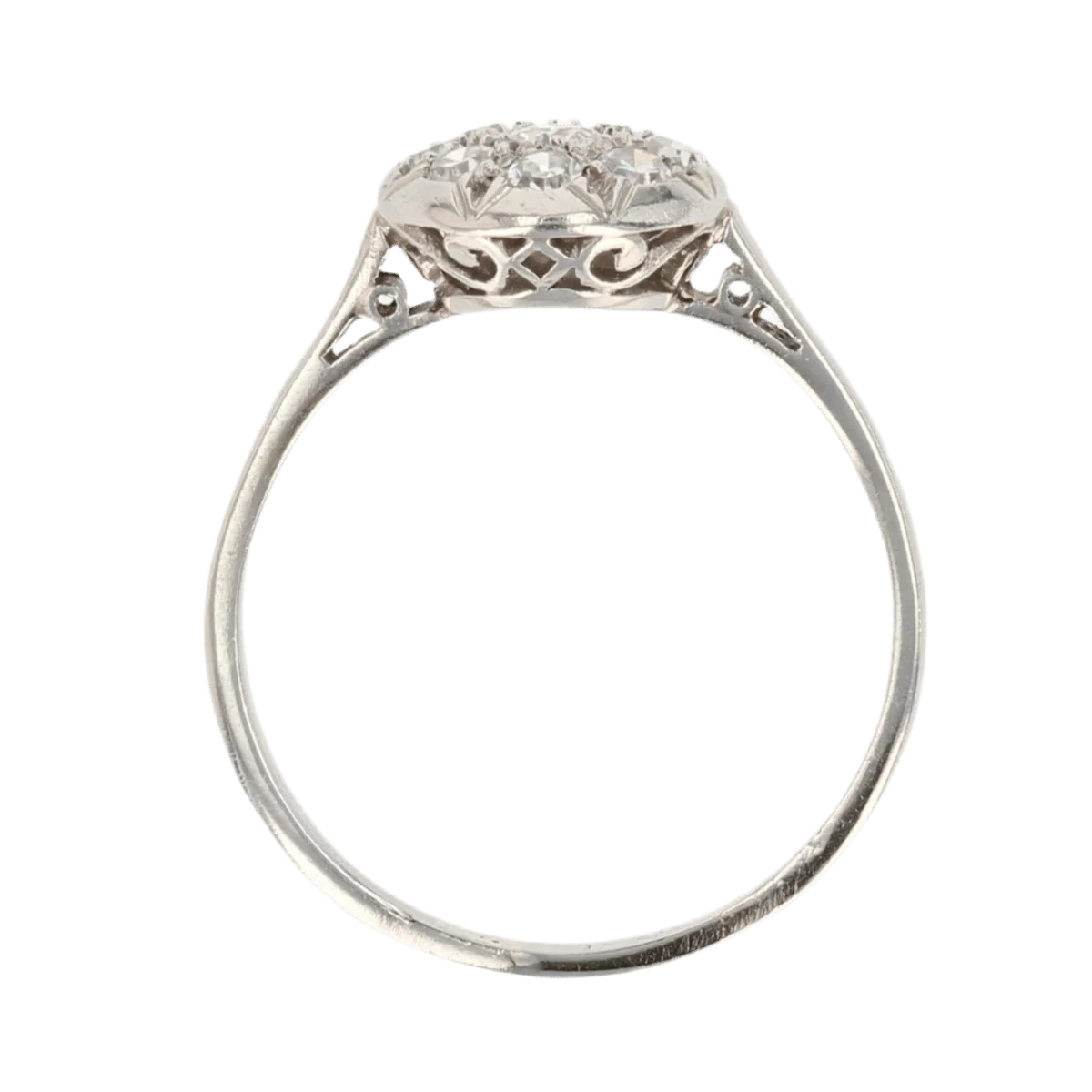 Bague Solitaire en platine et diamants - Image 6
