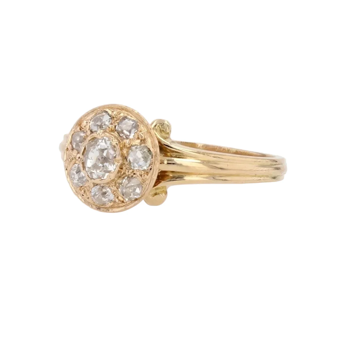 Bague en or jaune et diamants - Image 3