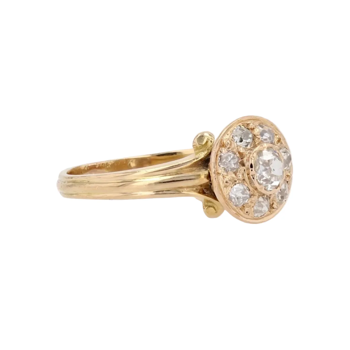 Bague en or jaune et diamants - Image 5