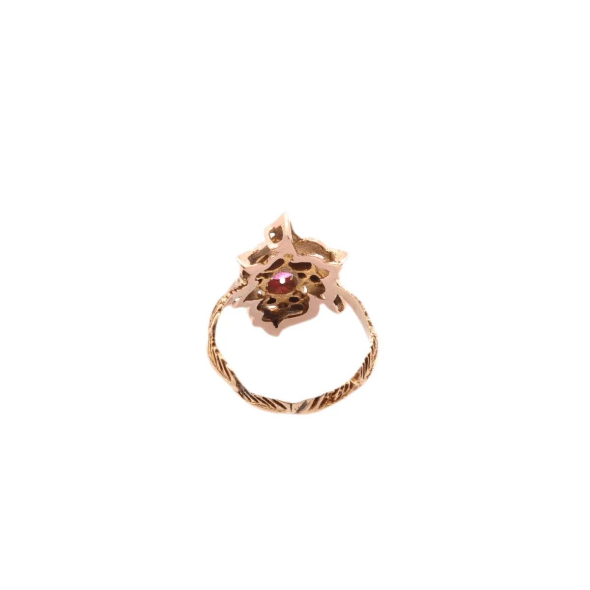 Bague en or jaune, émail, rubis et diamants - Image 3