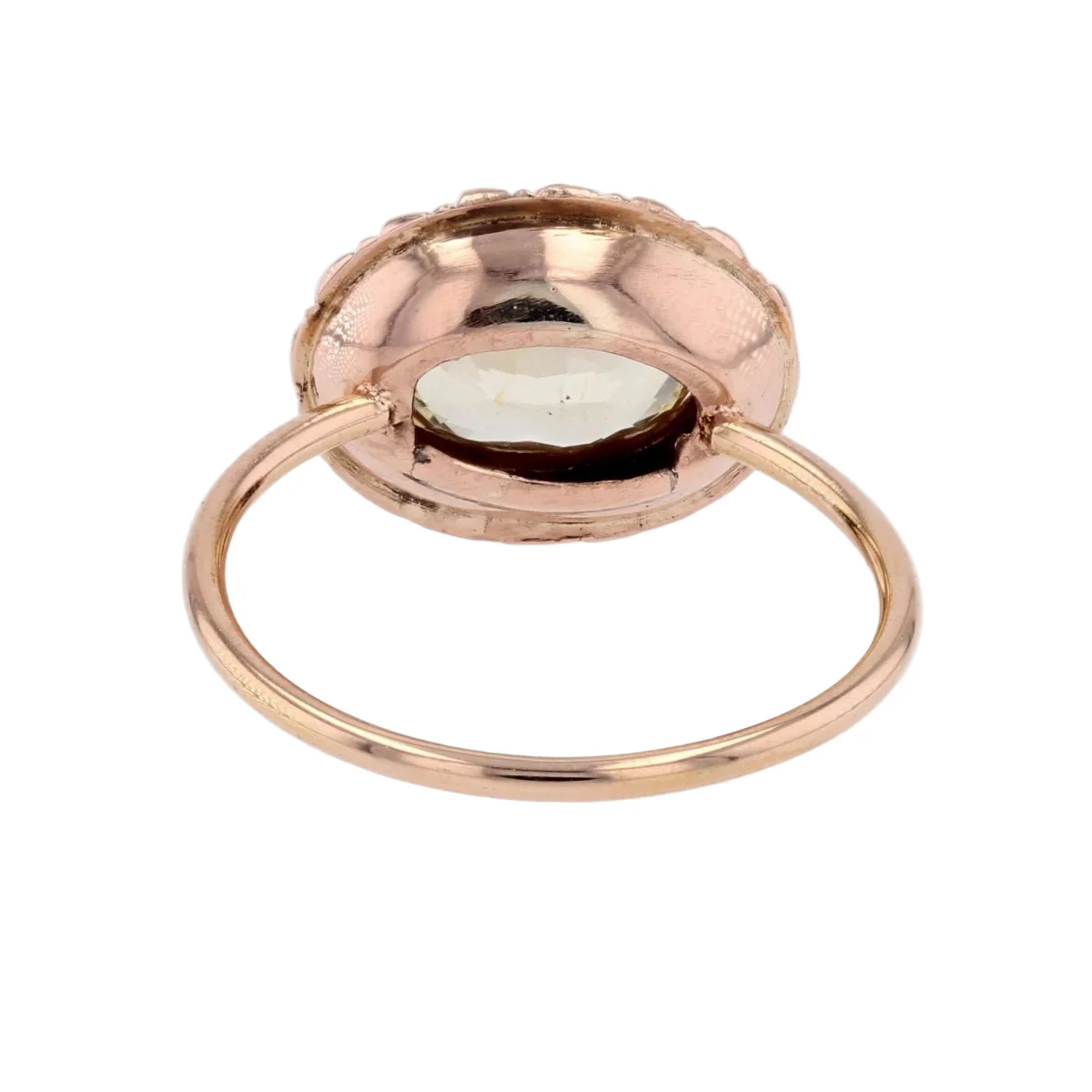 Bague Marguerite en or rose, saphir et perles - Image 4