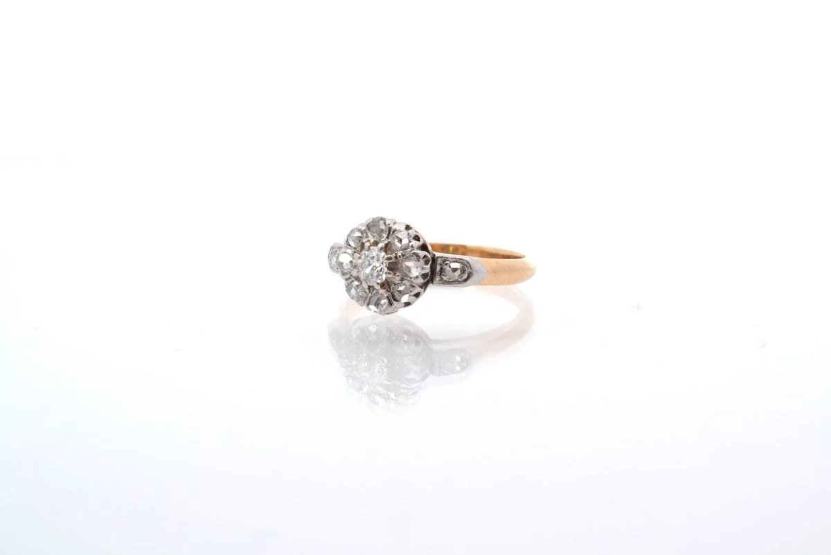 Bague ancienne sertie de diamants - Image 2