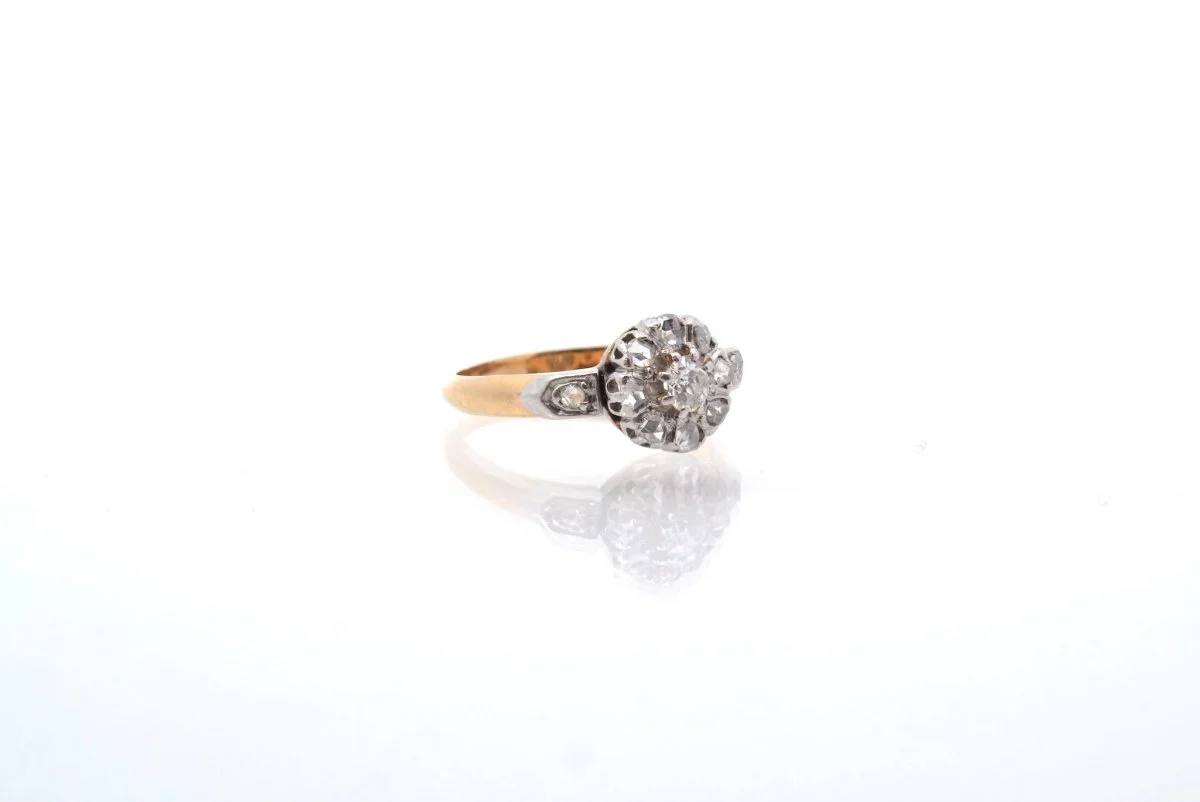 Bague ancienne sertie de diamants - Image 3