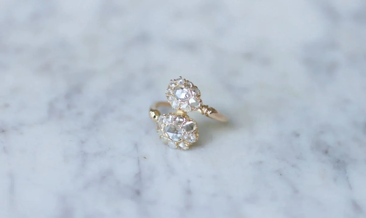 Bague Toi et Moi gouttes diamants - Image 4