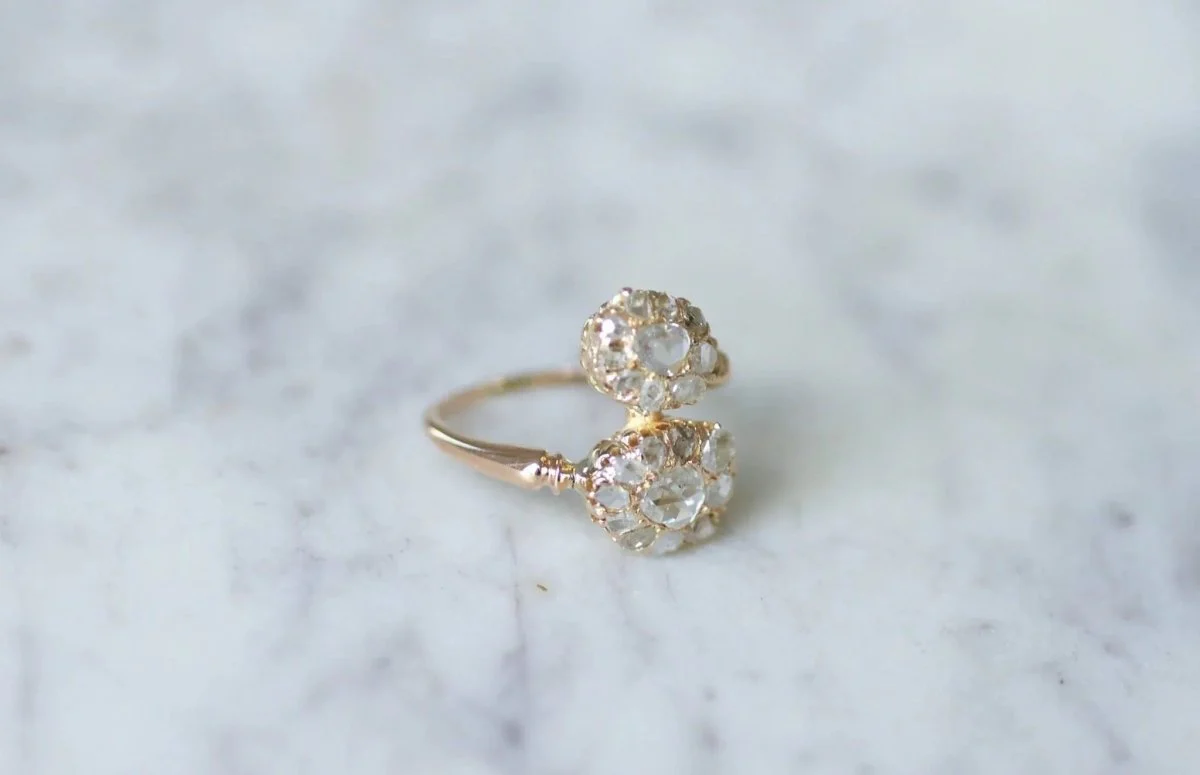 Bague Toi et Moi gouttes diamants - Image 6
