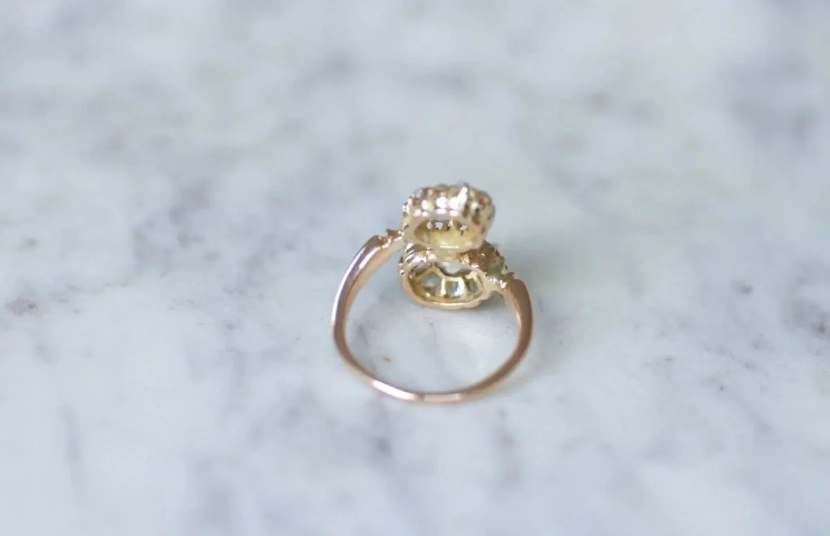 Bague Toi et Moi gouttes diamants - Image 8