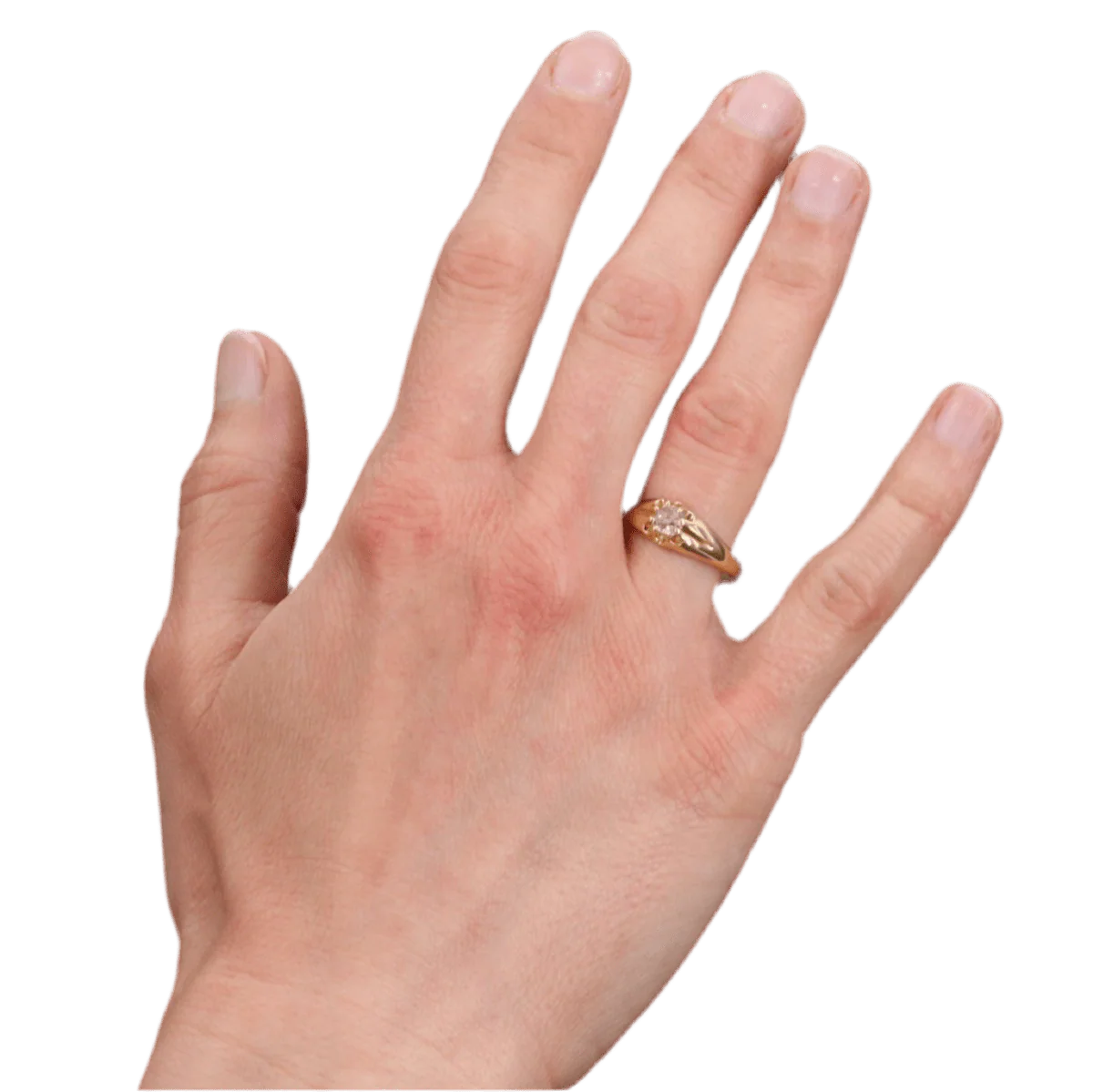 Bague Jonc en or jaune et diamant - Image 2