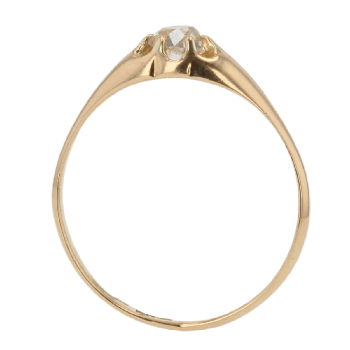Bague Jonc en or jaune et diamant - Image 6