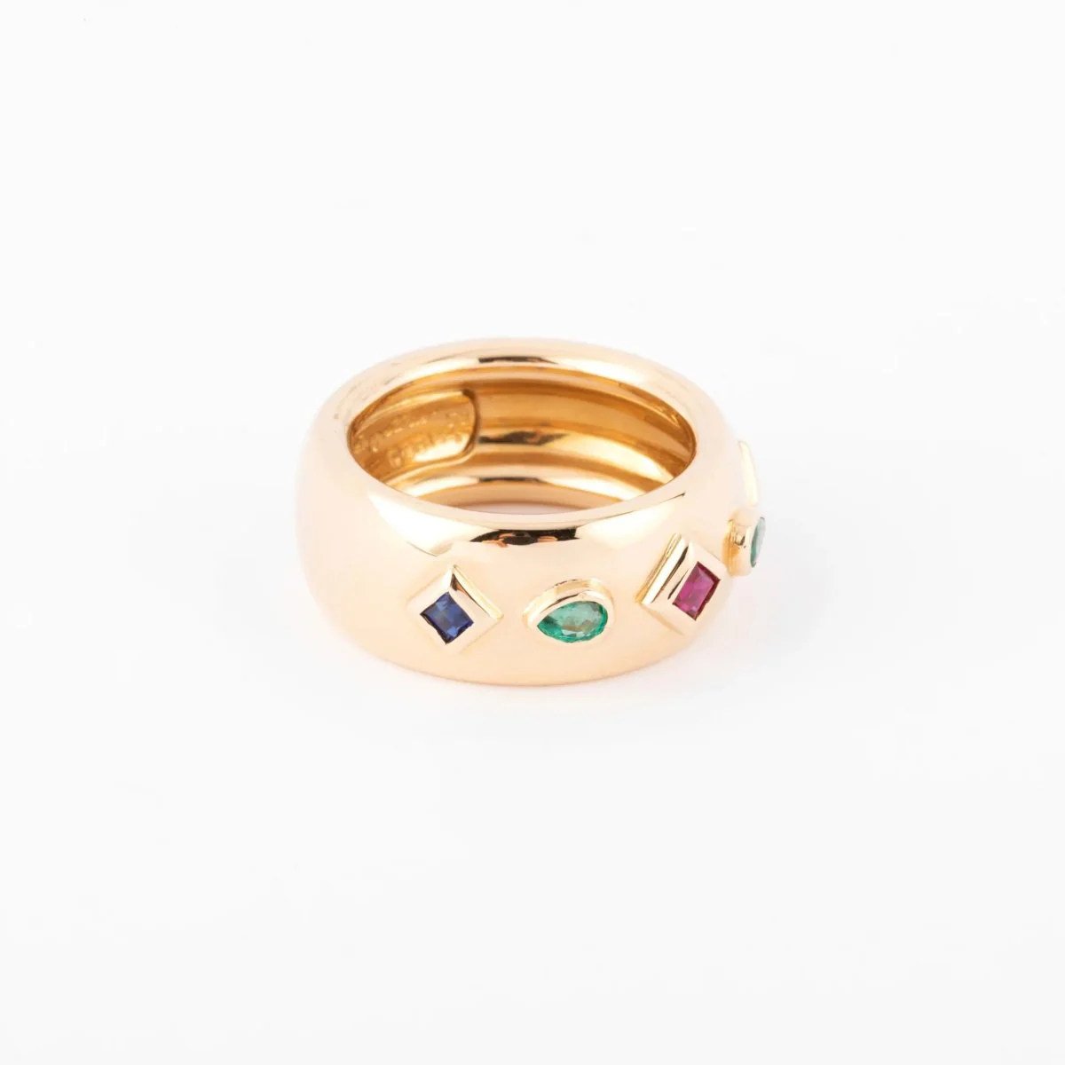 Bague anneau en pierres de couleurs de la maison Cartier - Image 4
