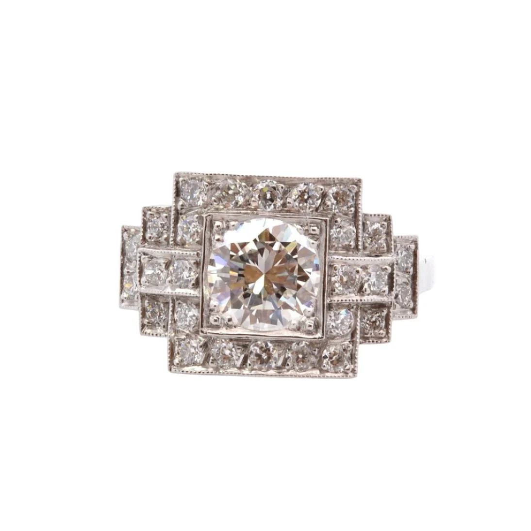 Bague en platine et diamants