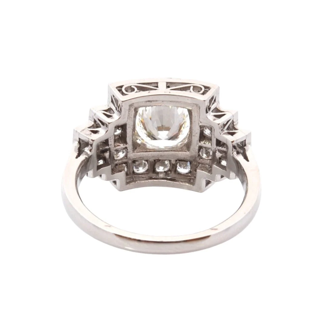 Bague en platine et diamants - Image 3