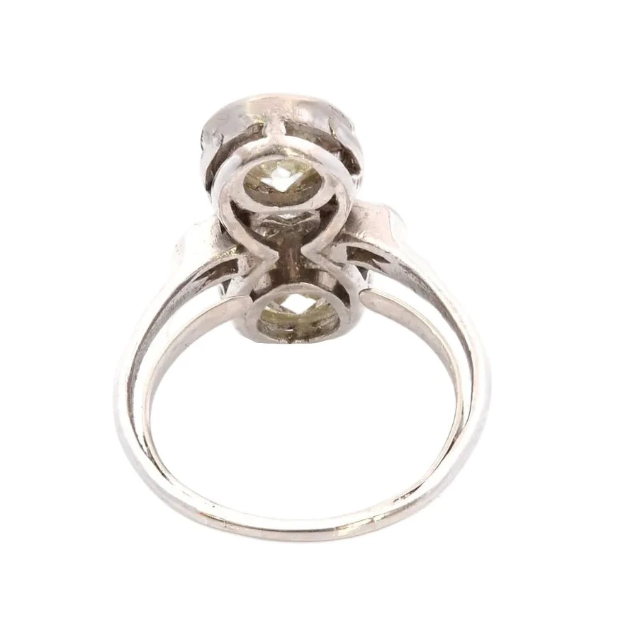 Bague Toi & Moi en platine et diamants - Image 3