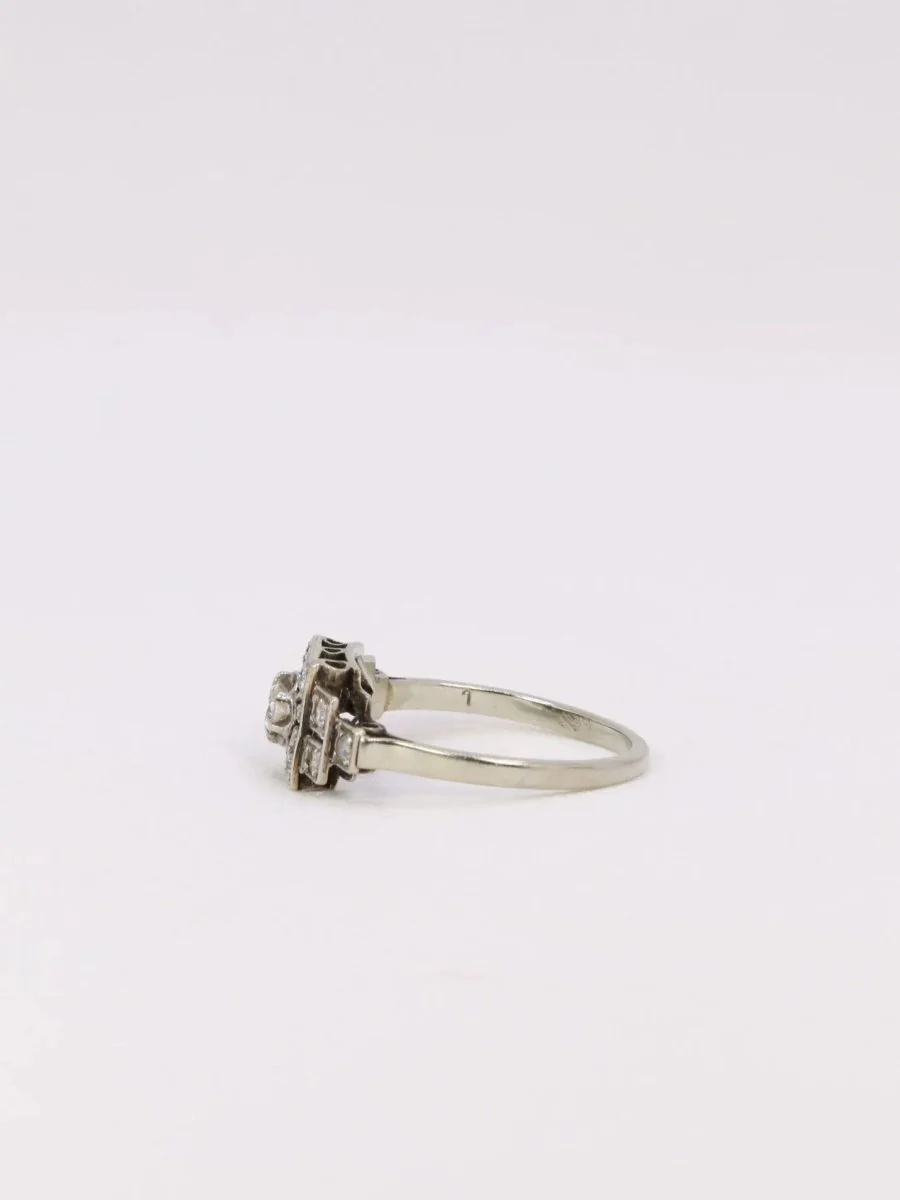 Bague Art Déco diamants - Image 4