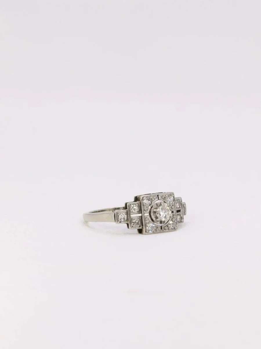 Bague Art Déco diamants - Image 7