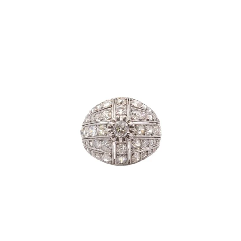 Bague Cocktail en platine et diamant