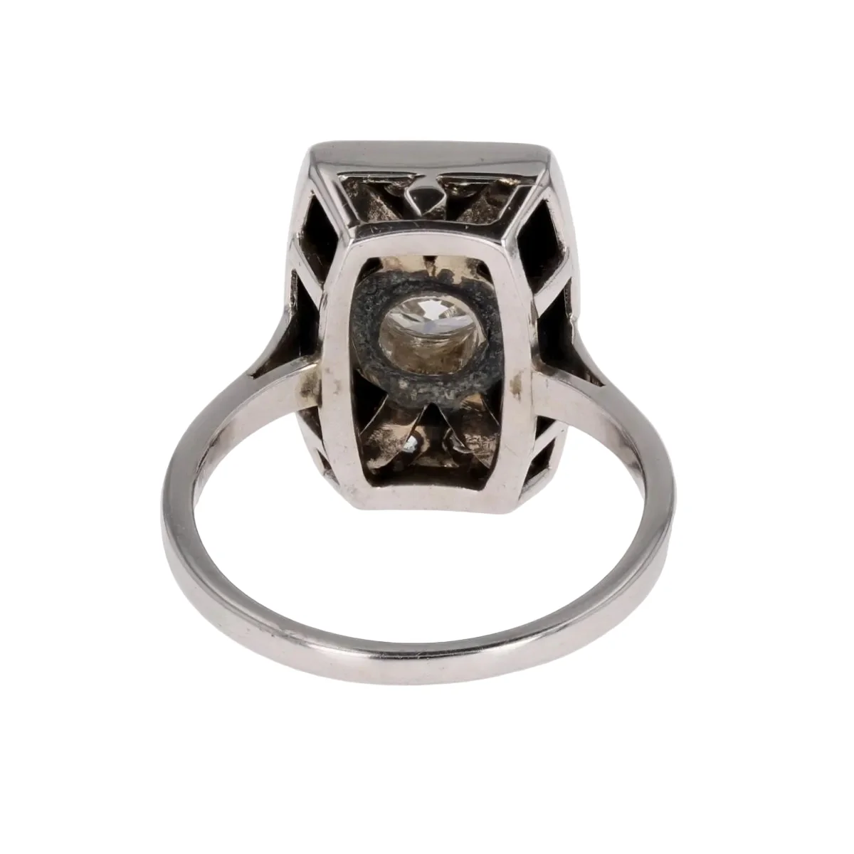Bague en platine, onyx et diamants - Image 4