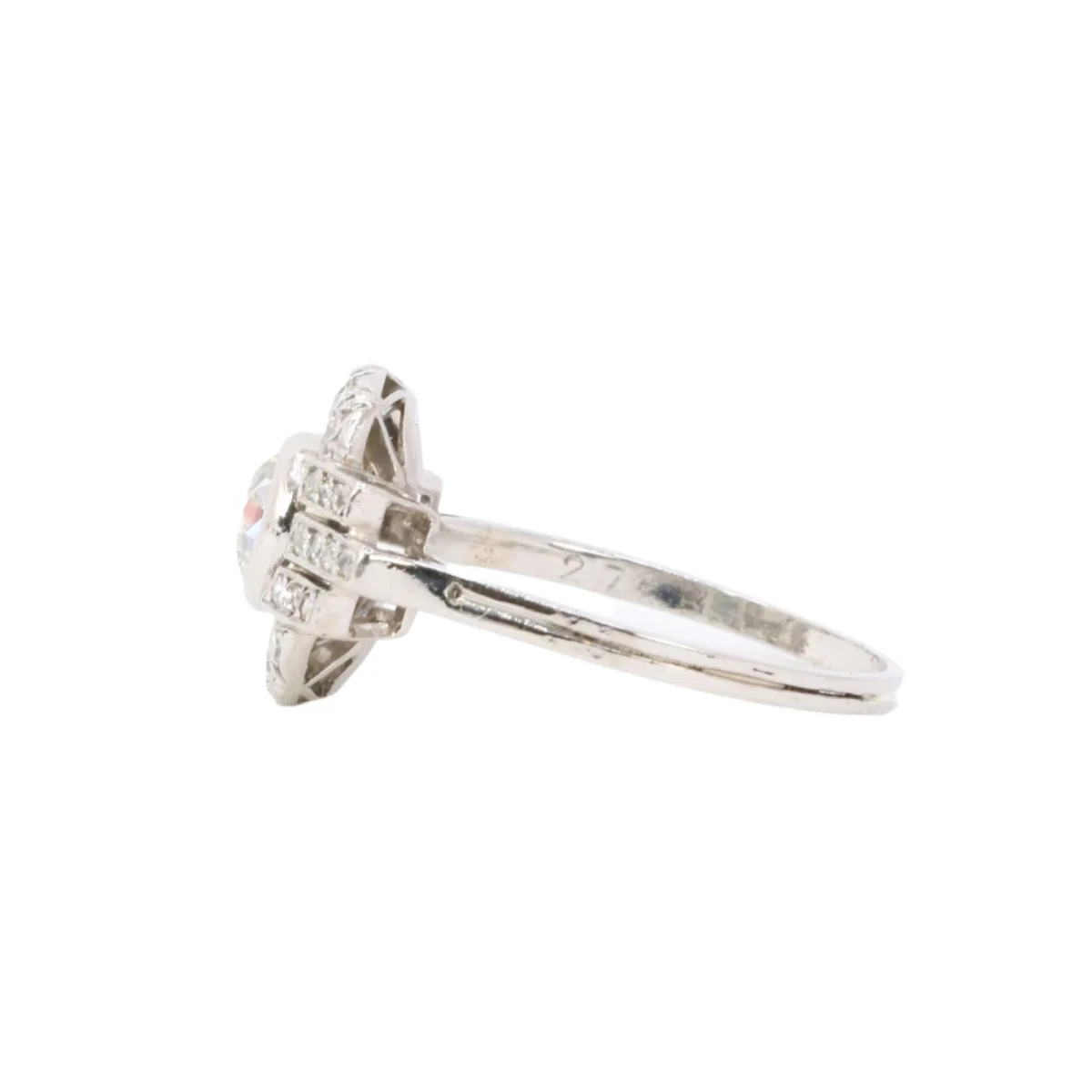 Bague en platine et diamants - Image 4