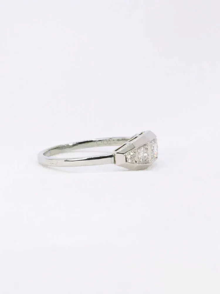 Bague Art Deco diamants taille ancienne - Image 7