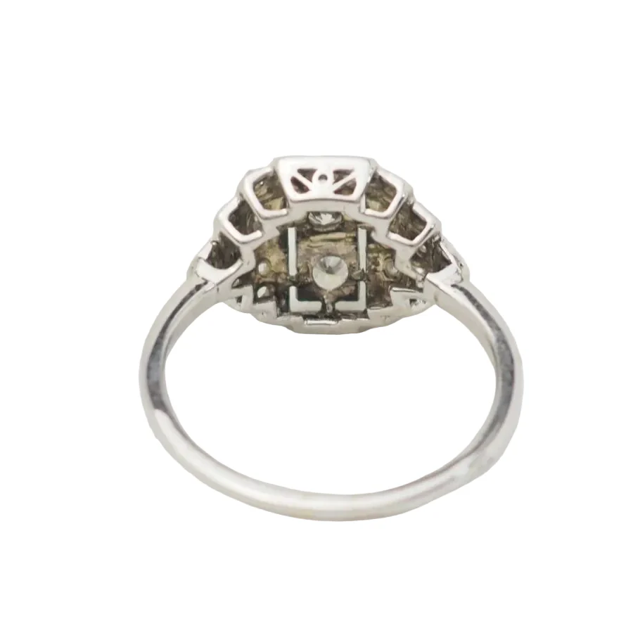 Bague en or blanc, platine et diamants - Image 4