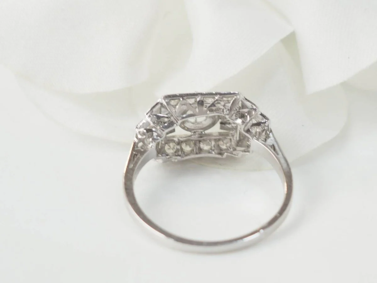 Bague Art Déco en platine et diamants - Image 5