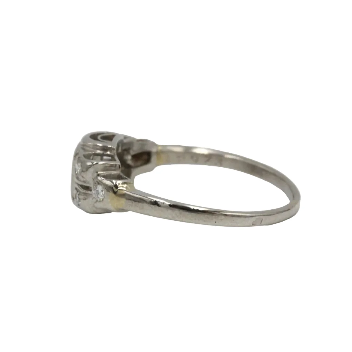 Bague en platine et diamants - Image 3