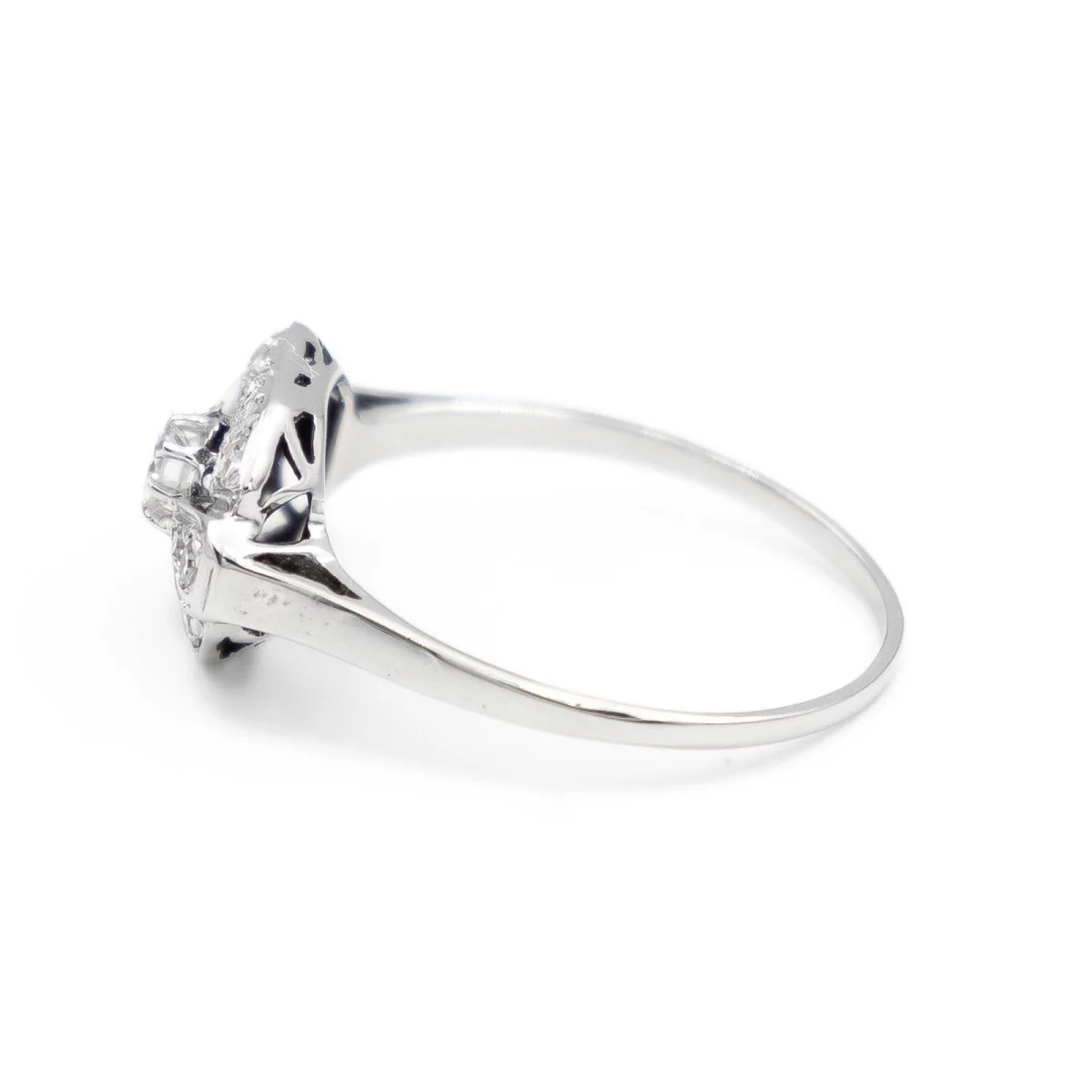Bague Art déco Or blanc Diamant - Image 4