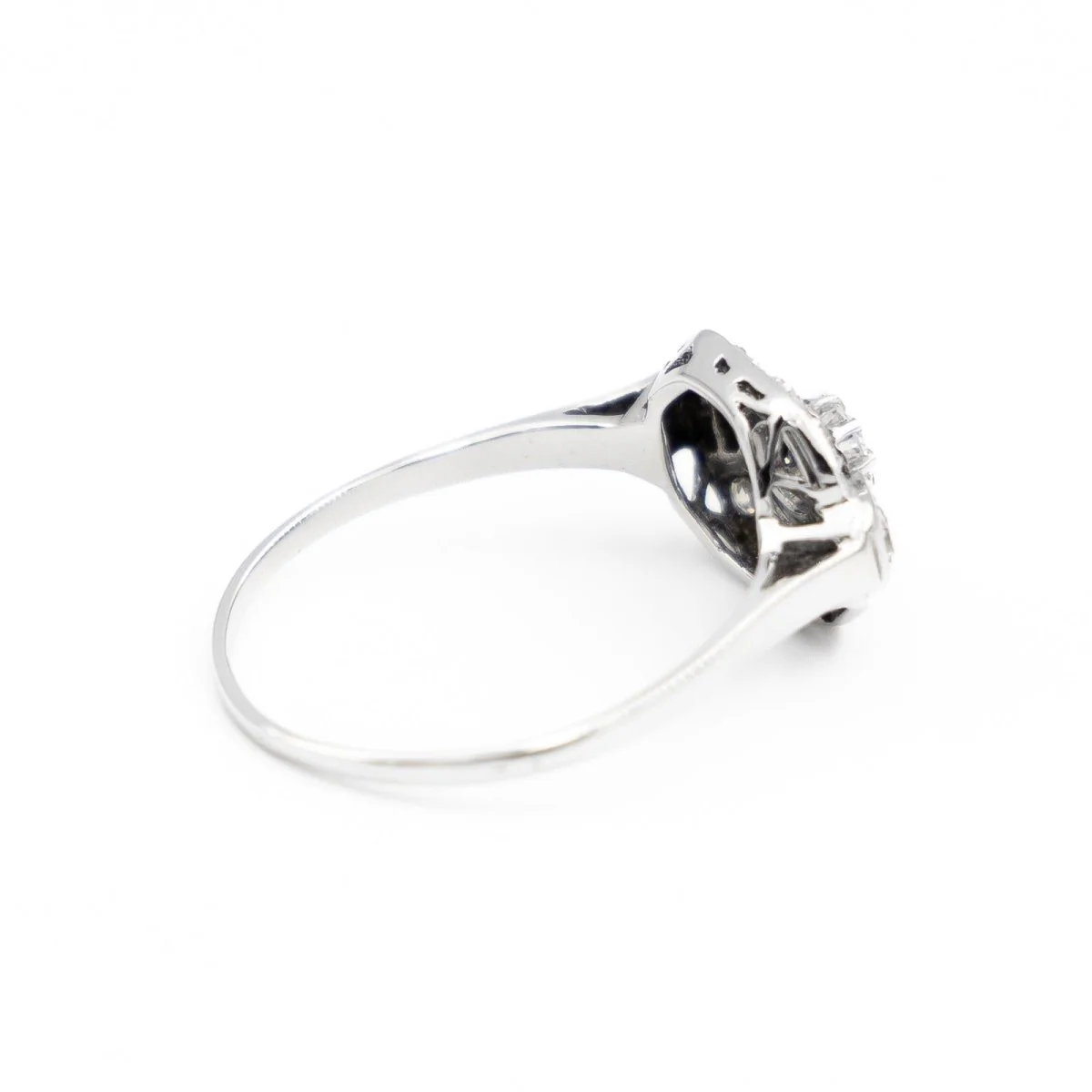 Bague Art déco Or blanc Diamant - Image 7