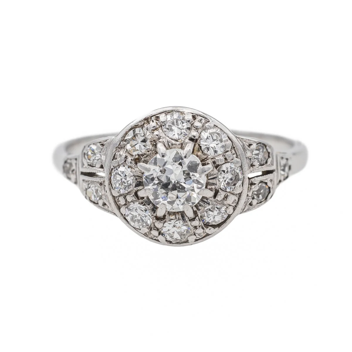 Bague Entourage en or blanc et diamant