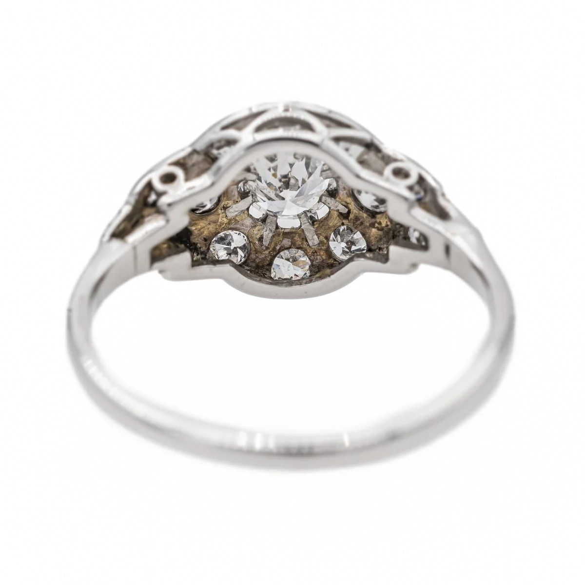 Bague Entourage en or blanc et diamant - Image 6