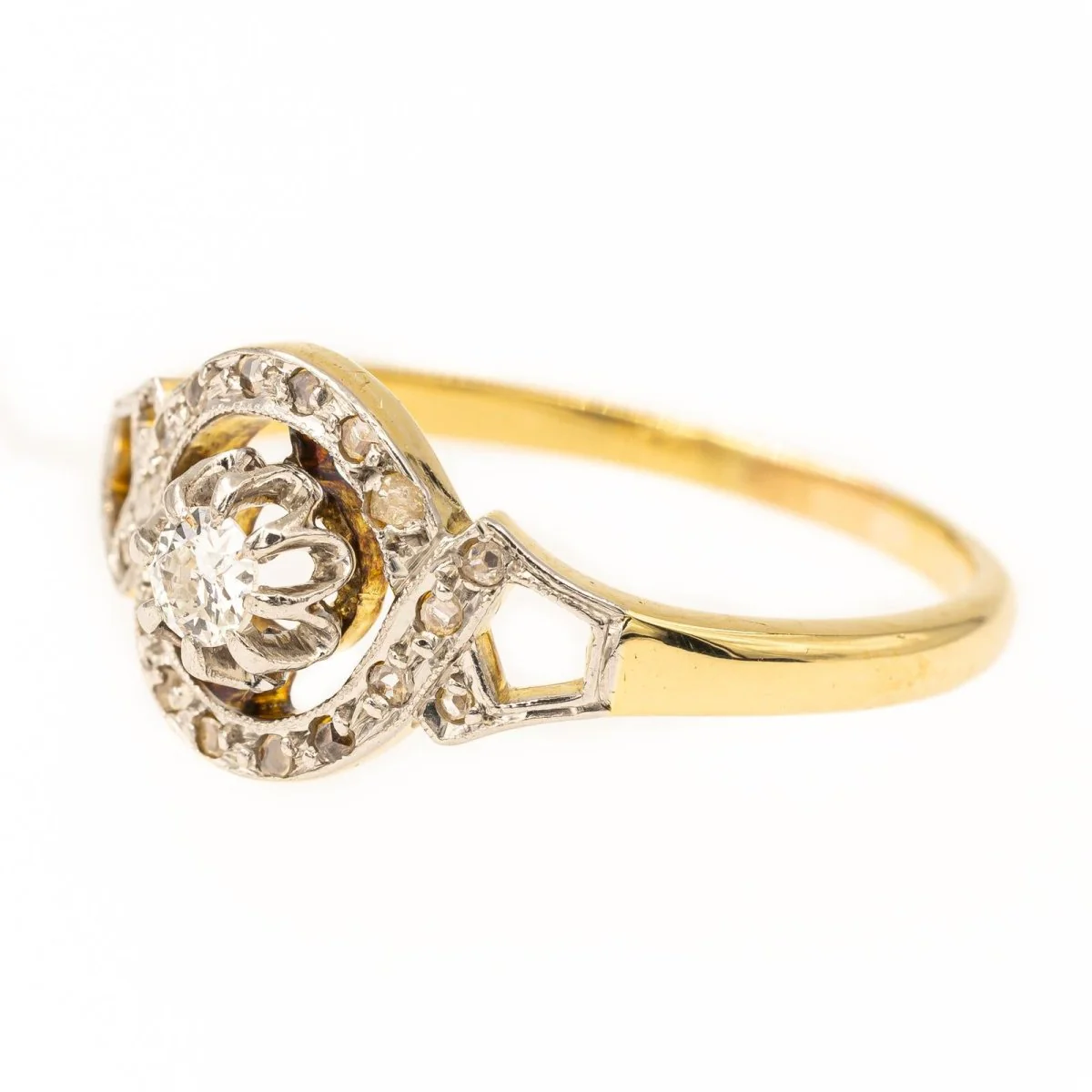 Bague en or jaune et diamants - Image 3