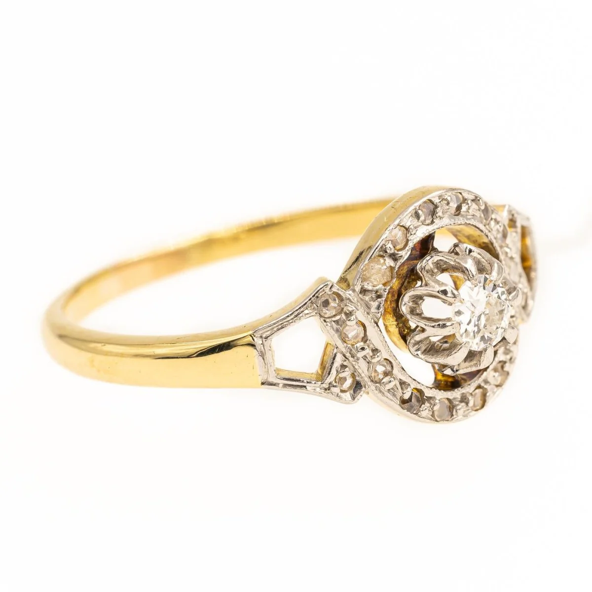Bague en or jaune et diamants - Image 7