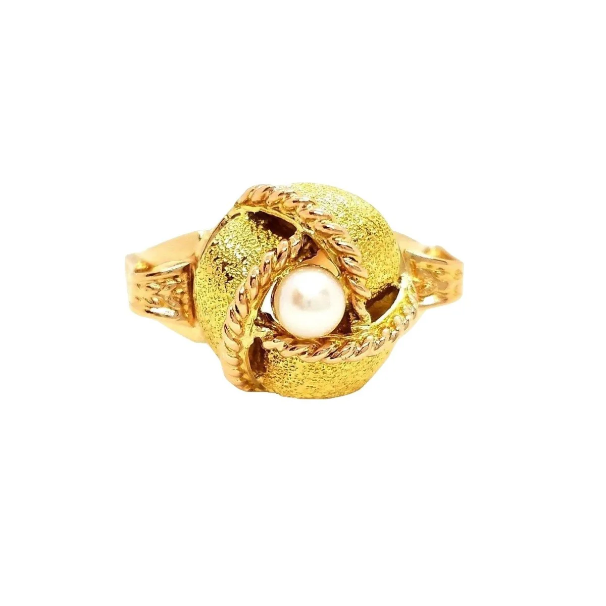 Bague Art déco Or rose Perle