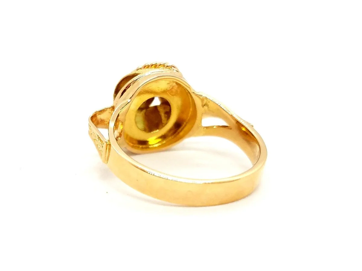 Bague Art déco Or rose Perle - Image 5
