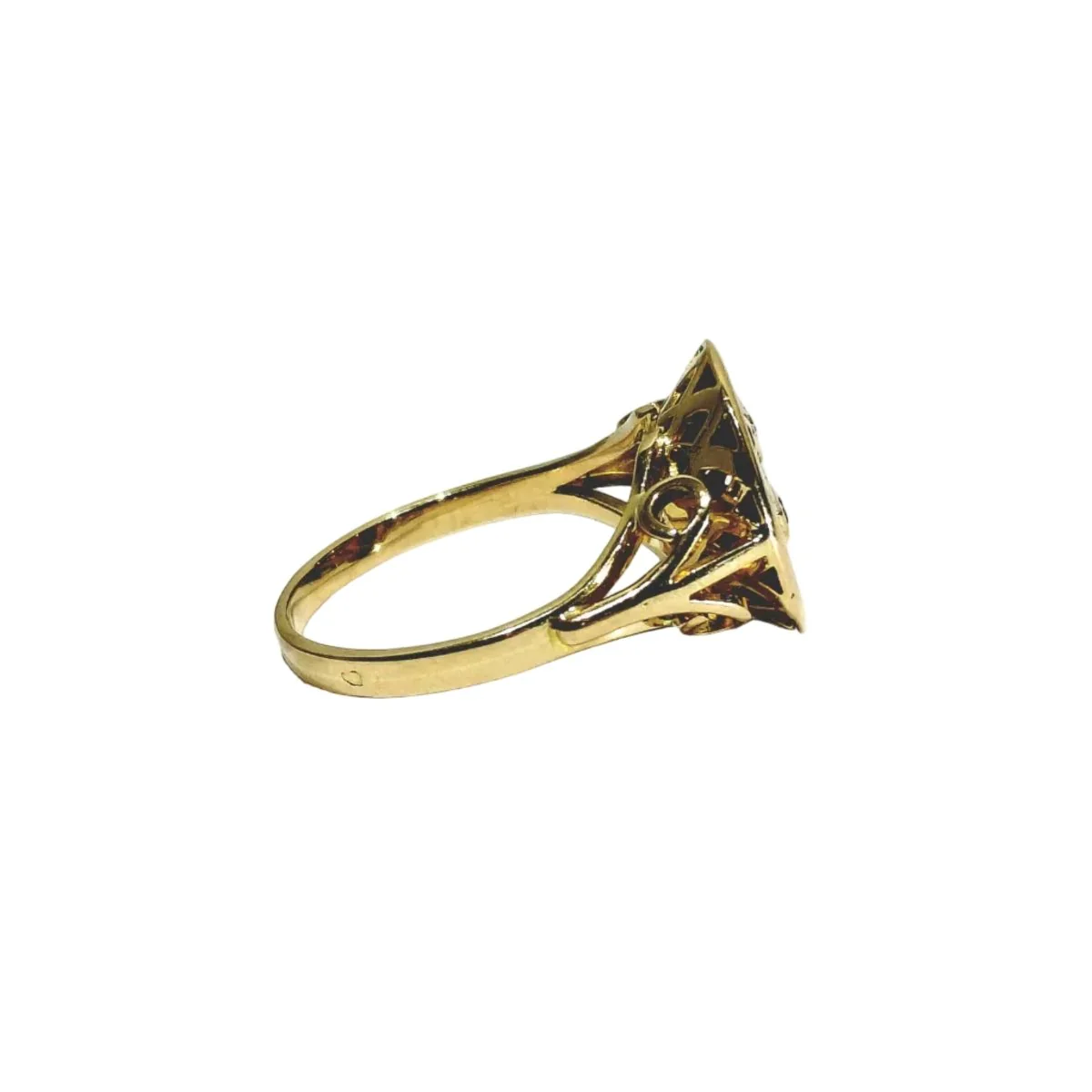 Bague AUGIS "Plus qu'hier, moins que demain" en or jaune, rubis et diamant - Image 6