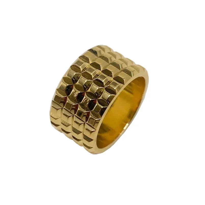 Bague Bandeau BOUCHERON "Clou de Paris" en or jaune - Image 4