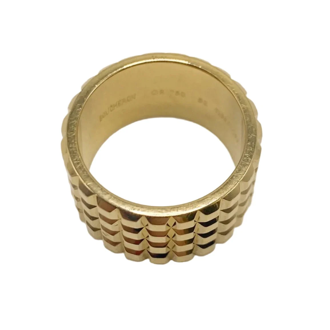 Bague Bandeau BOUCHERON "Clou de Paris" en or jaune - Image 5