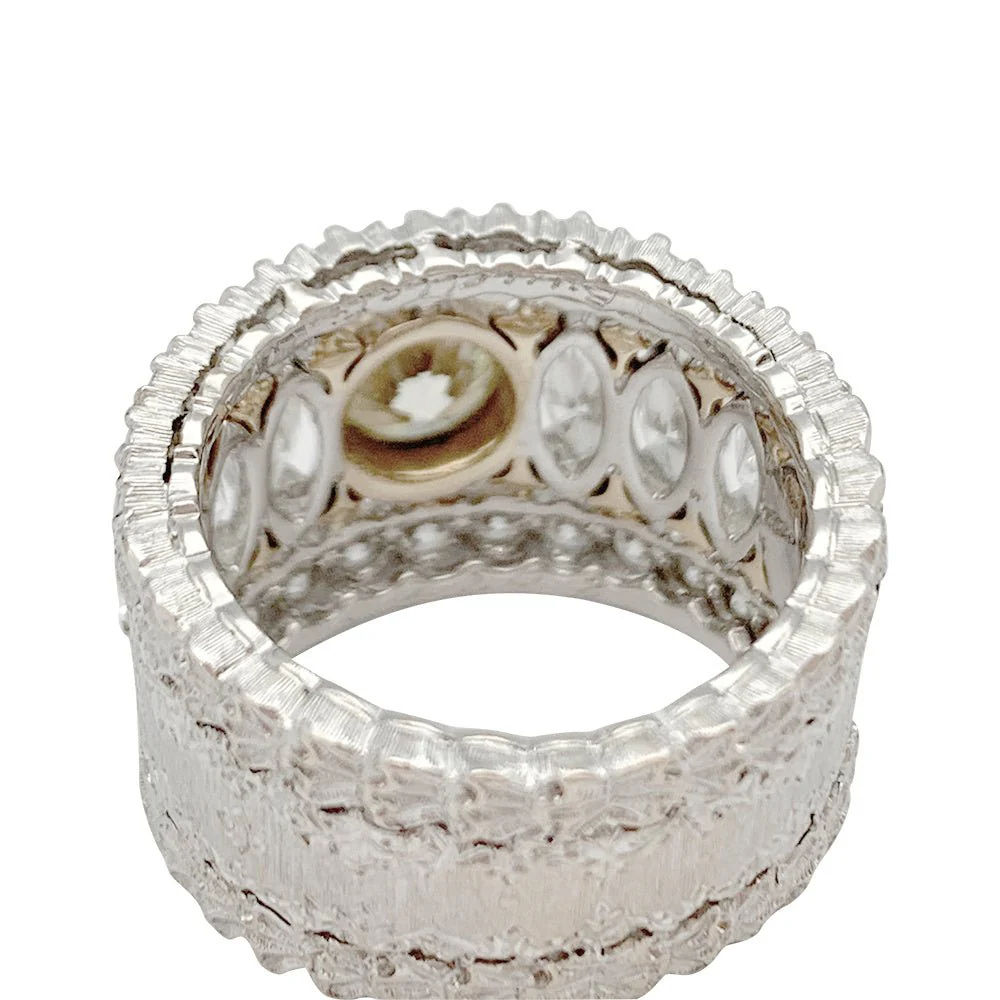 Bague bandeau BUCCELLATI, diamants jaune - Image 3