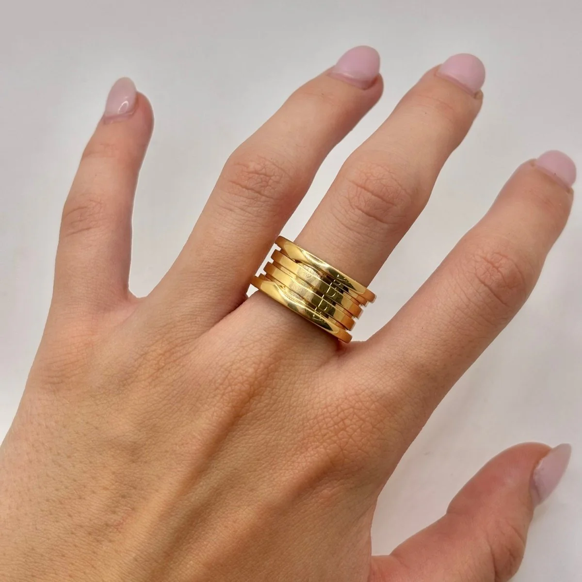 Bague Bandeau BULGARI "B.Zéro1" en or jaune - Image 2