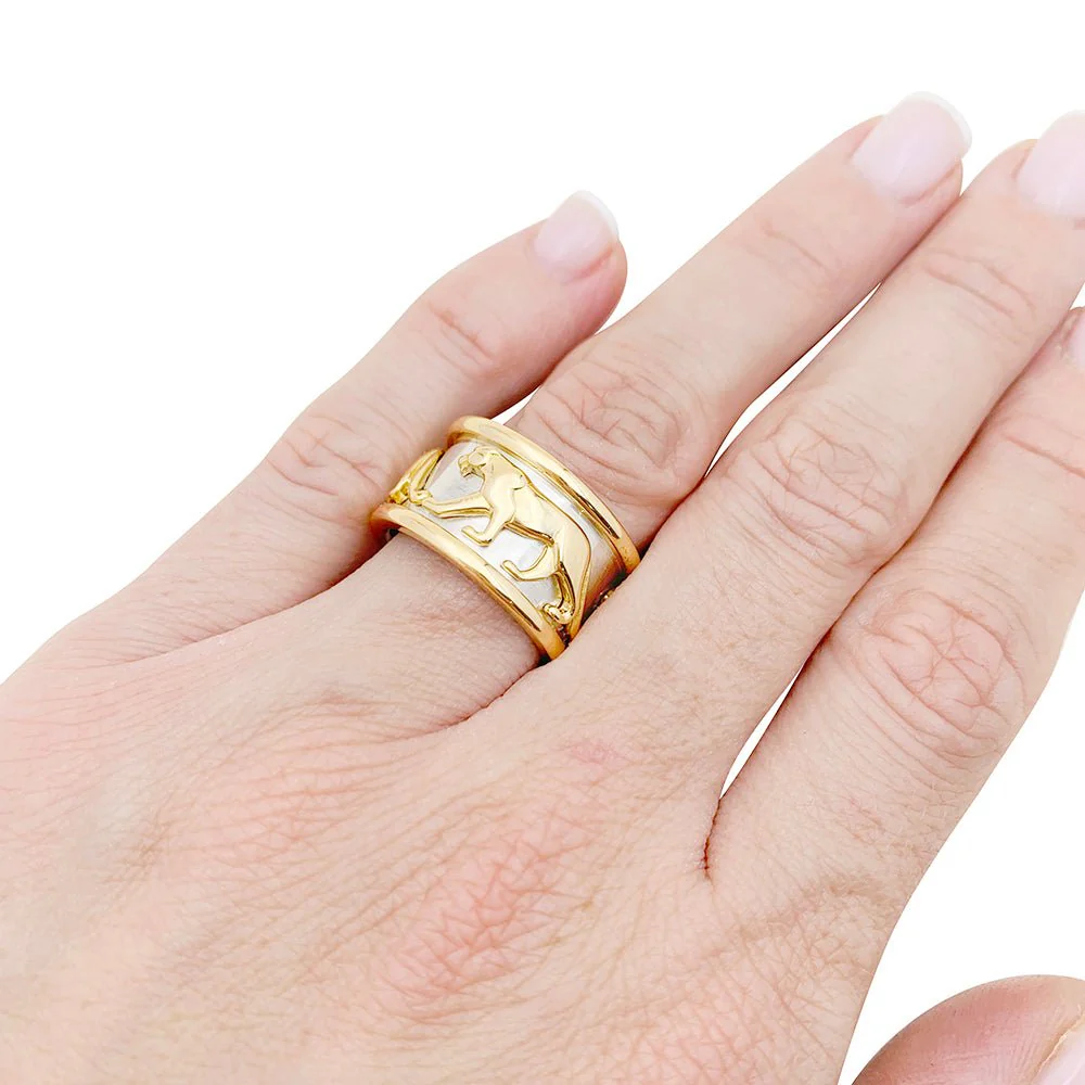 Bague CARTIER, "Pharaon Panthère", deux ors. - Image 2