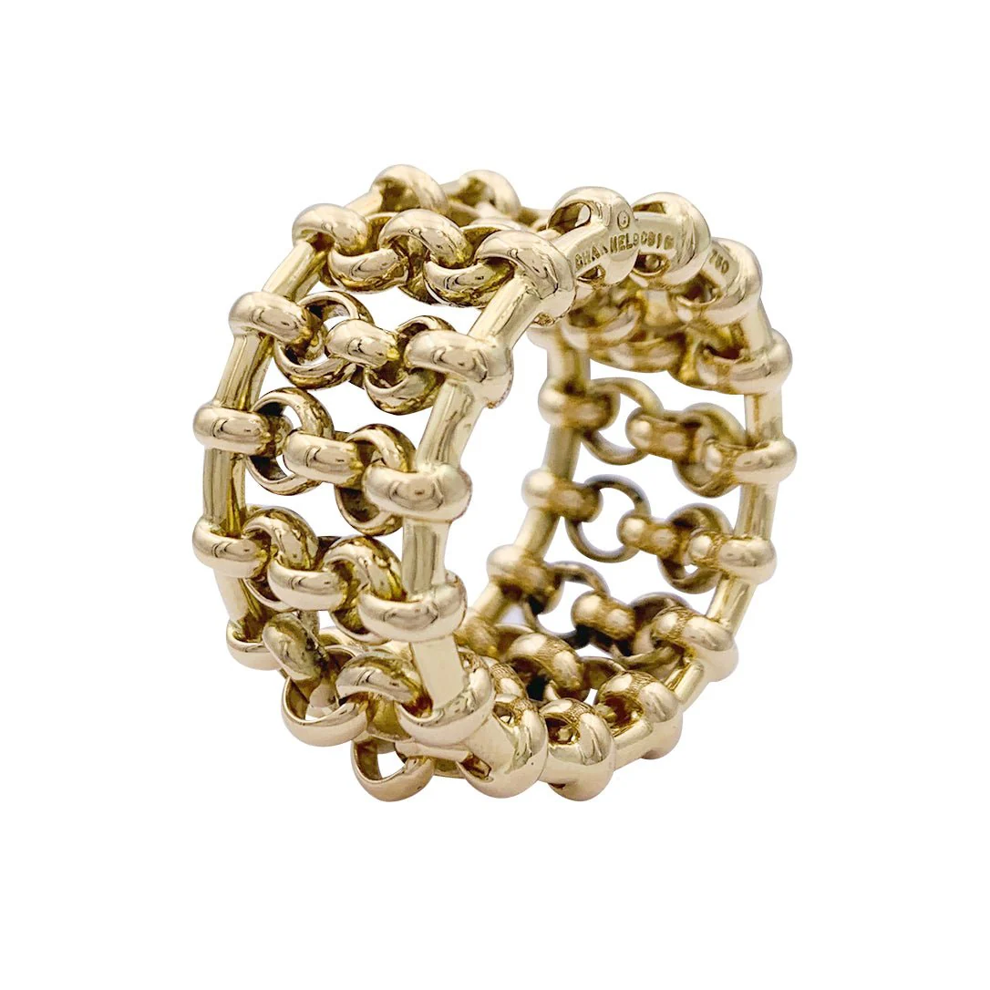 Bague bandeau CHANEL en or jaune - Image 4