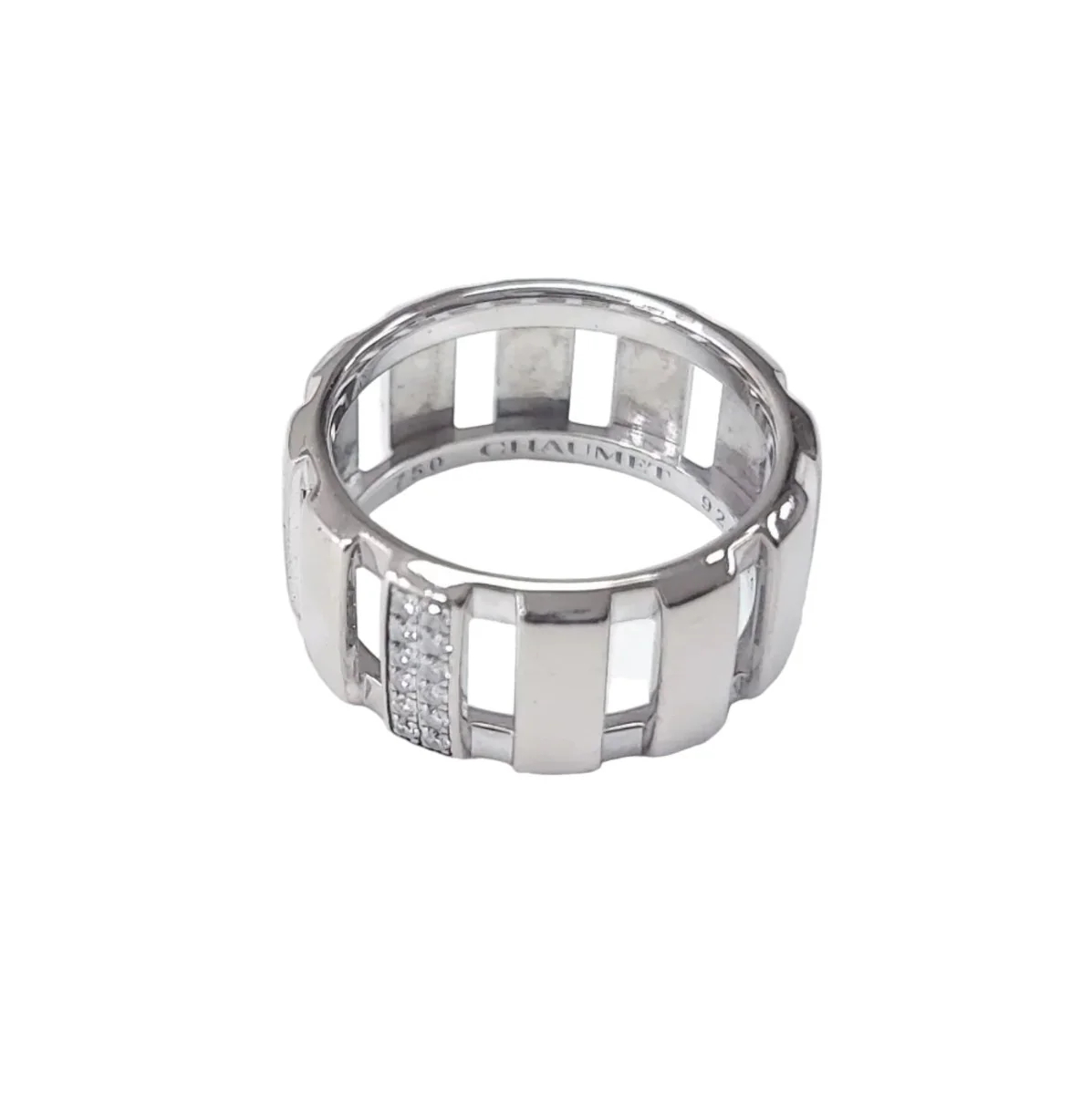 Bague Bandeau CHAUMET "Class One" en or blanc et diamants - Image 6