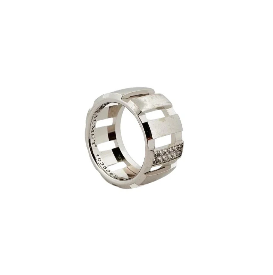 Bague CHAUMET en or blanc et diamants - Image 3