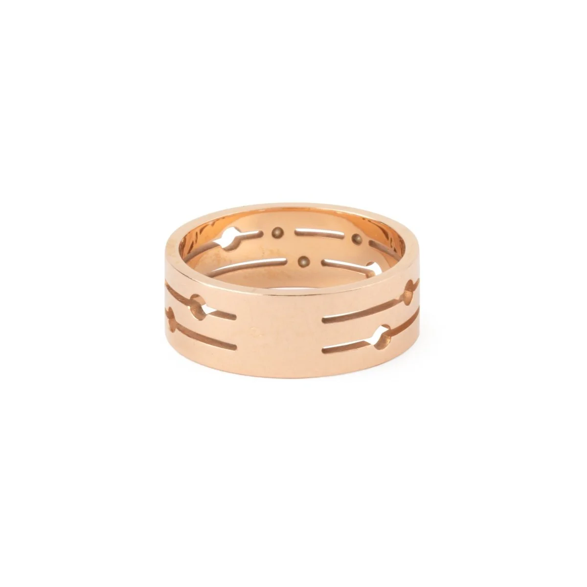 Bague Bandeau DINH VAN "Pulse" en or rose et diamants - Image 5