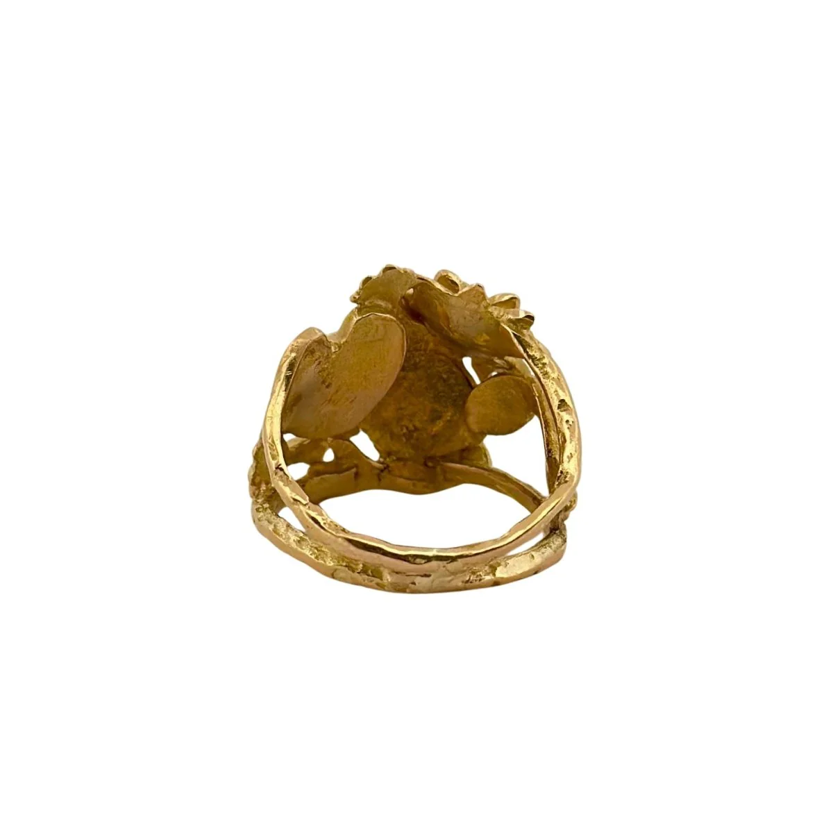 Bague Bandeau EMMANUELLE RICARD en or jaune à décor floral - Image 5