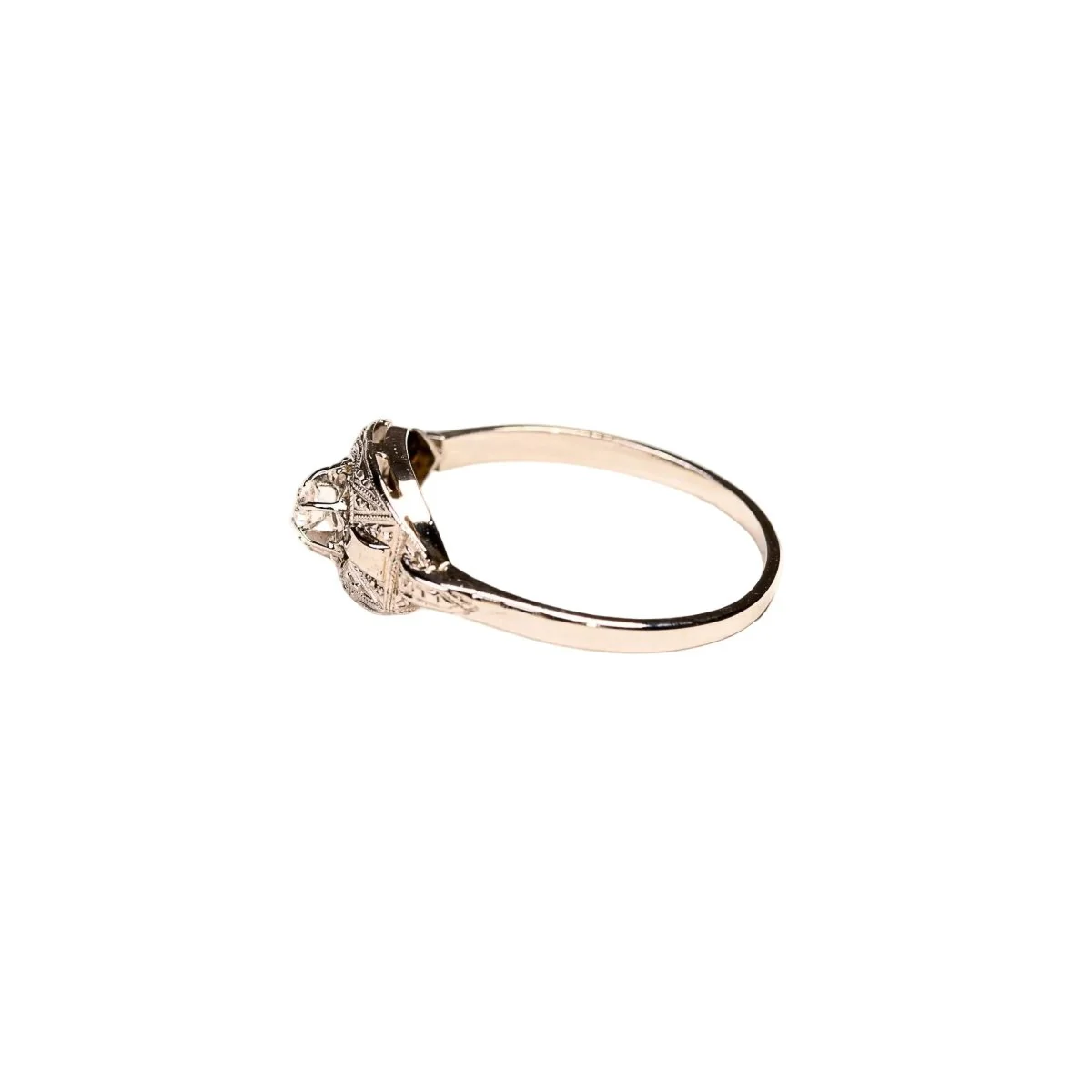 Bague Bandeau en or blanc et diamant - Image 3