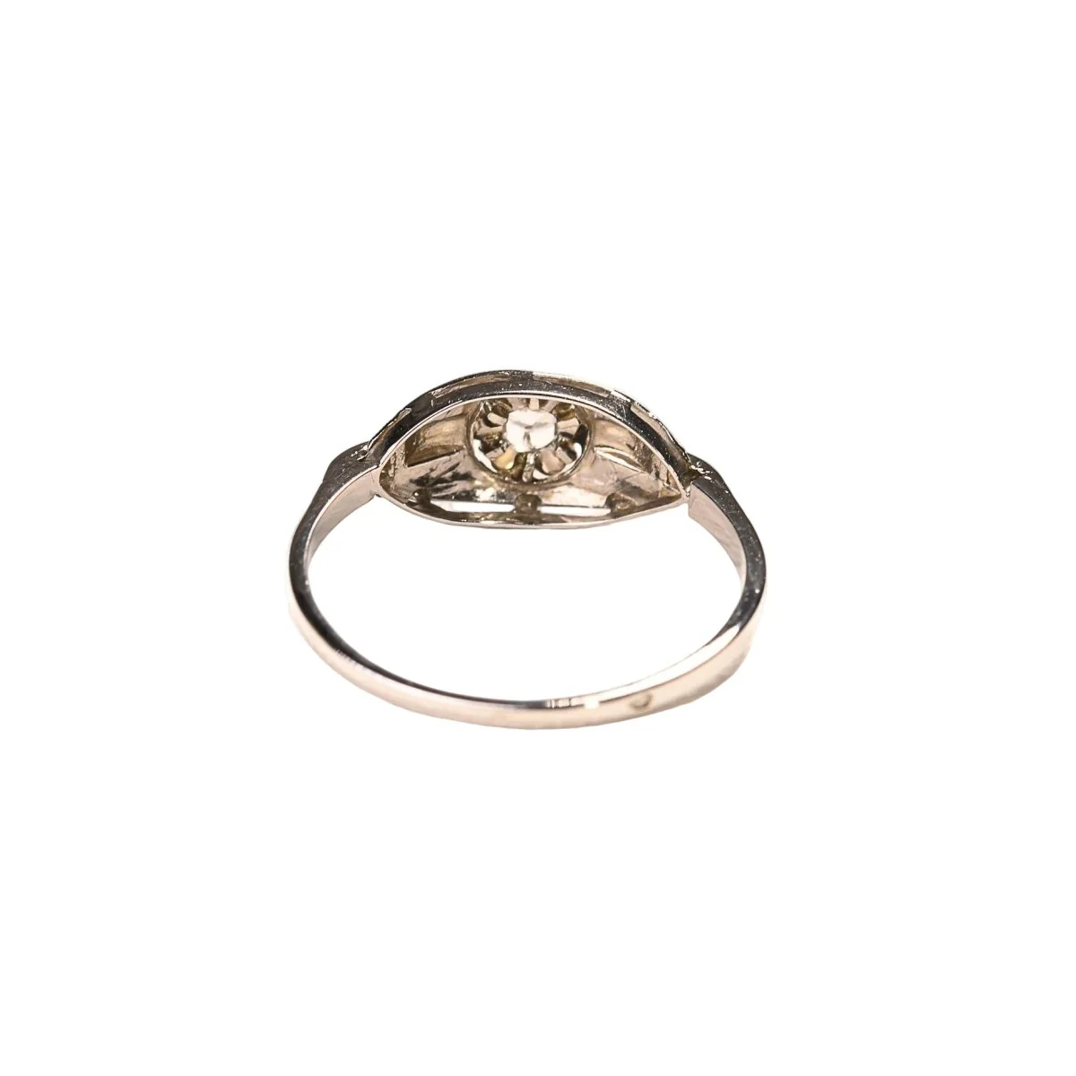 Bague Bandeau en or blanc et diamant - Image 4